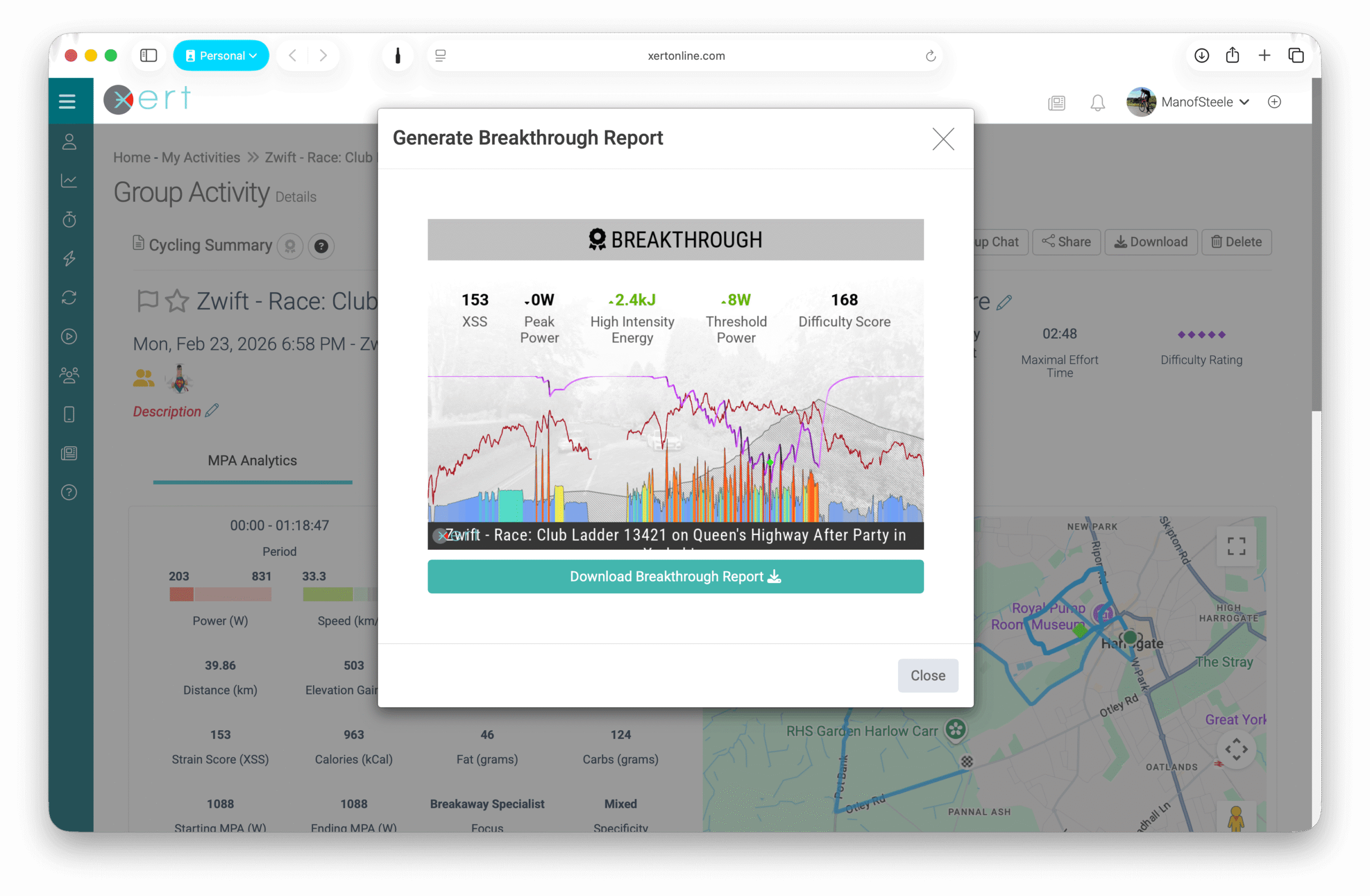 Xert Breakthrough Report