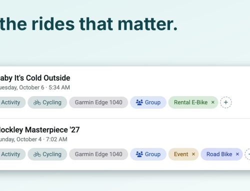 Tag Your Rides: Race, Event, Commute or Create Your Own